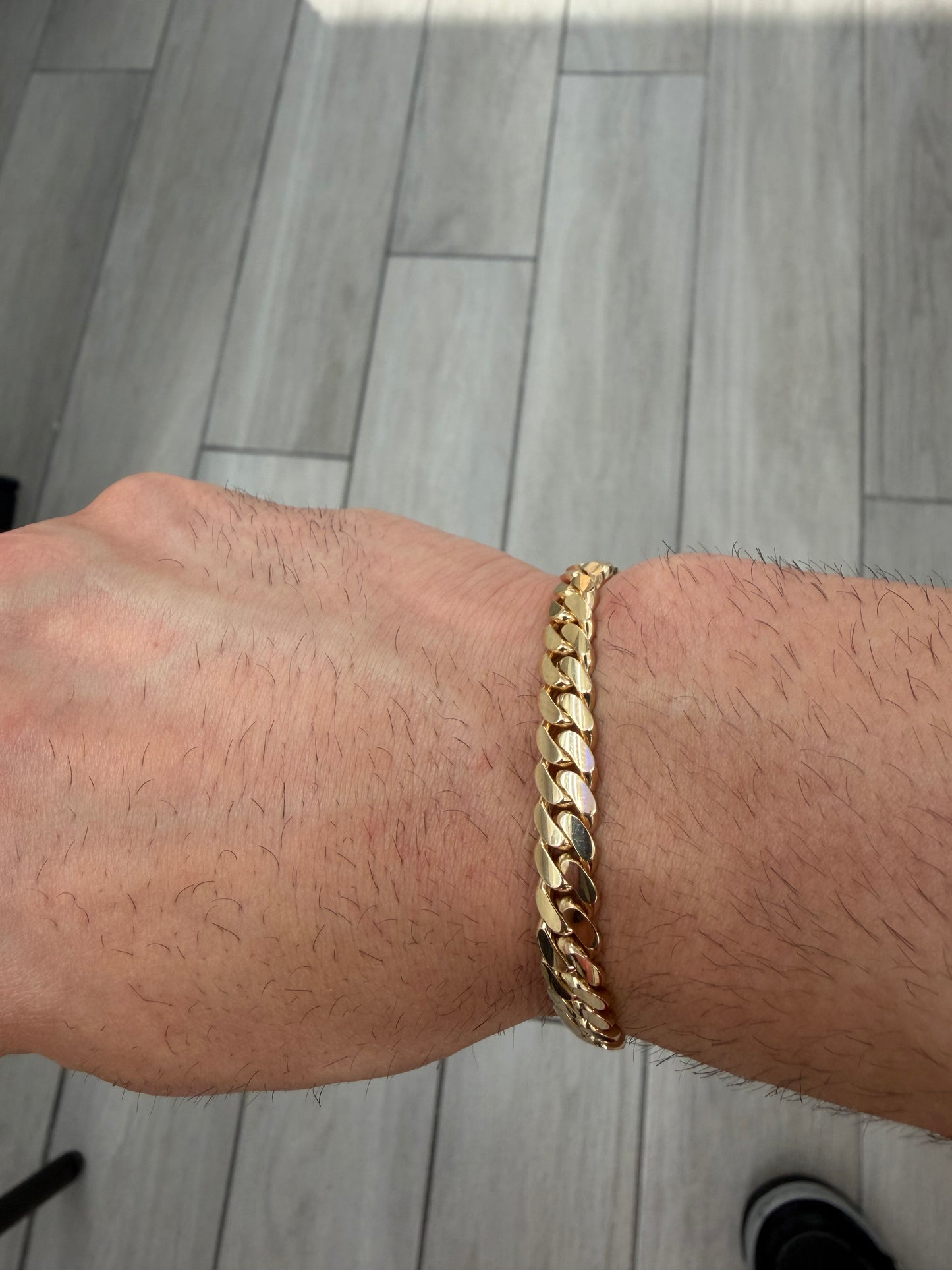 Solid 10k Gold Cuban Bracelet 7 mm