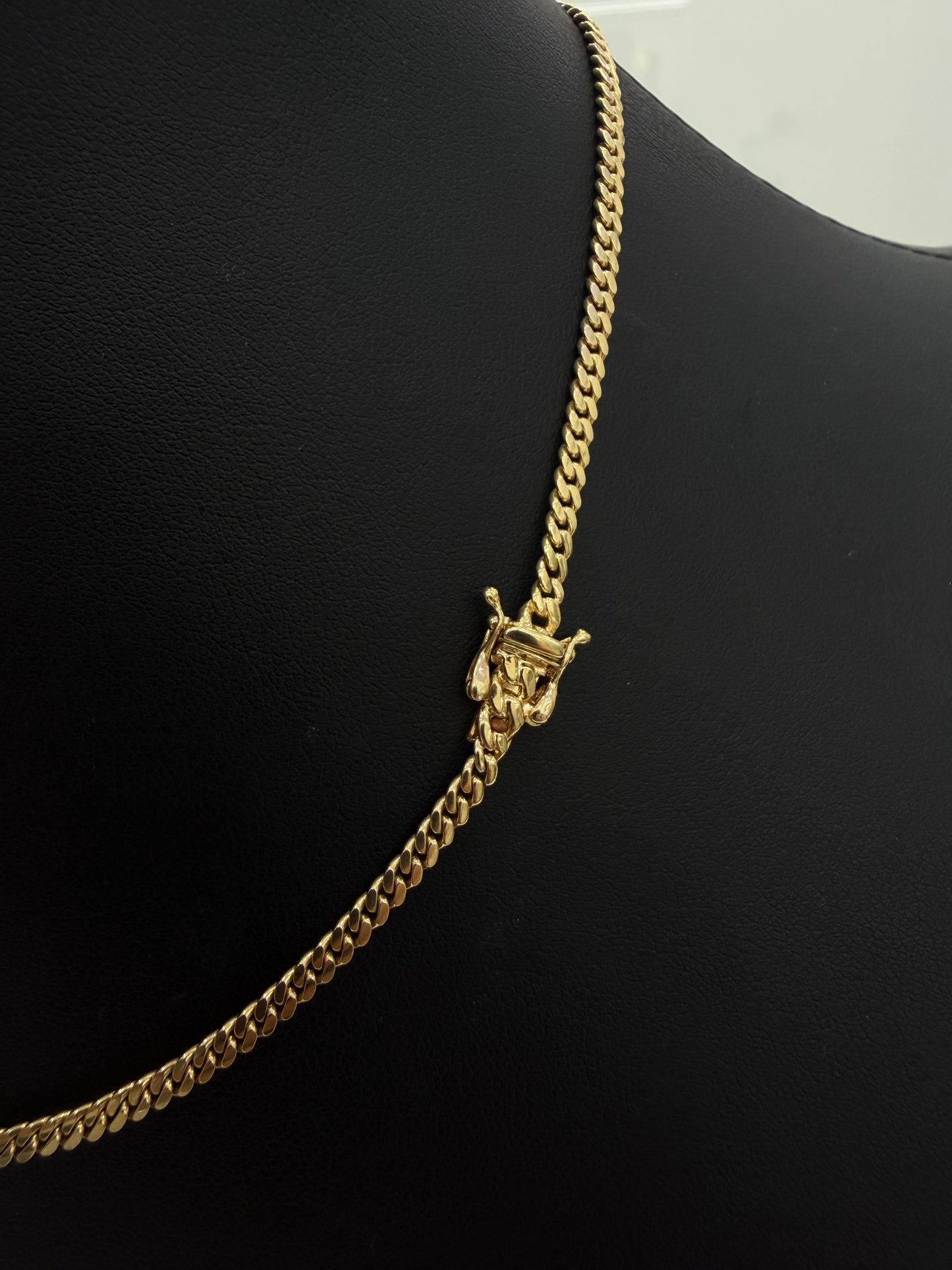 Solid Cuban Chain 10k 3 mm x 16”