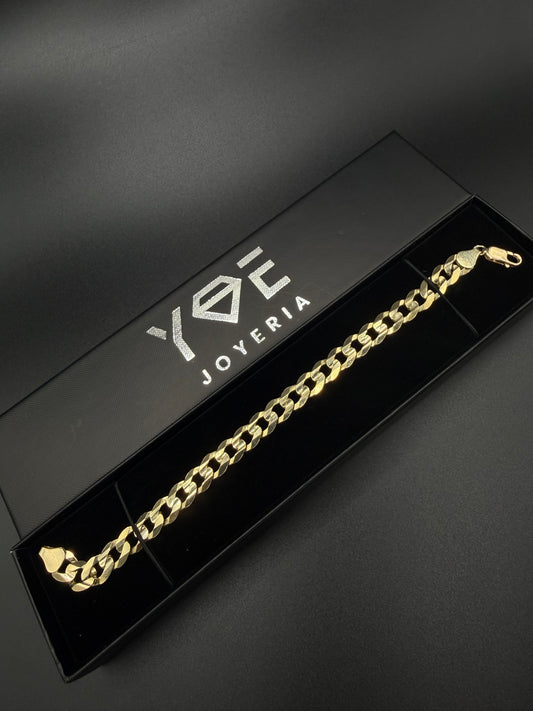 10K Gold Diamond-Cut Bracelet ( Sólid )