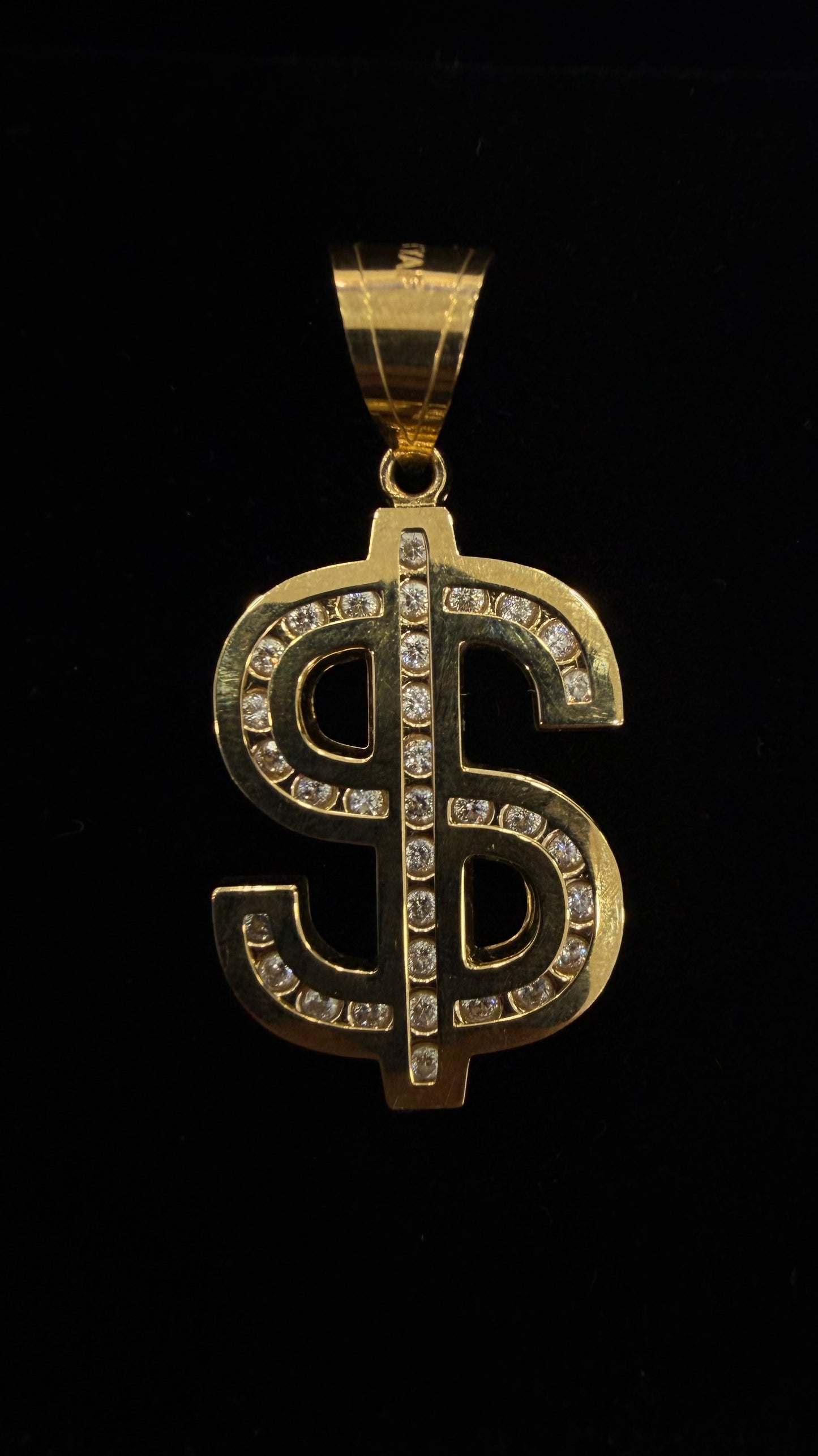 Dollar Sign Pendant 10k gold