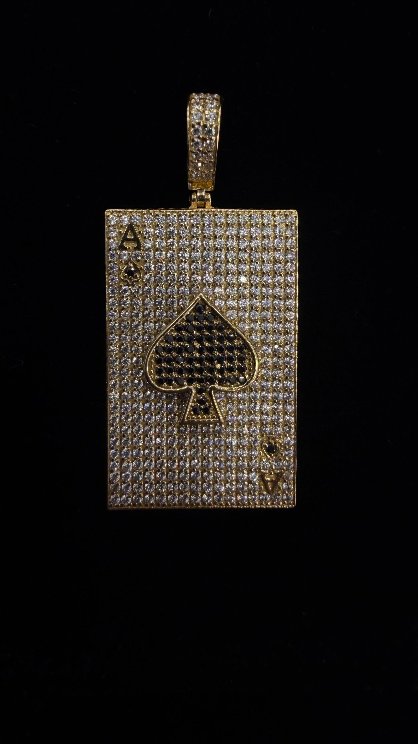Ace of Spades Pendant 14k gold