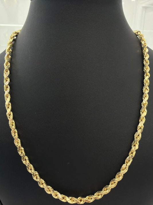 Rope Chain (Hollow) 4mm – 10K Gold