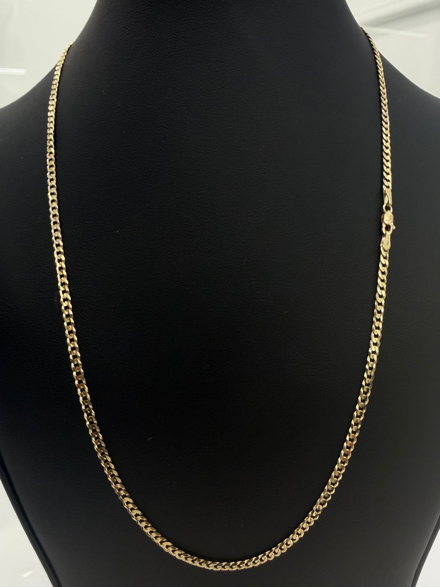 10K Gold Shine-Cut Chain, 3 mm