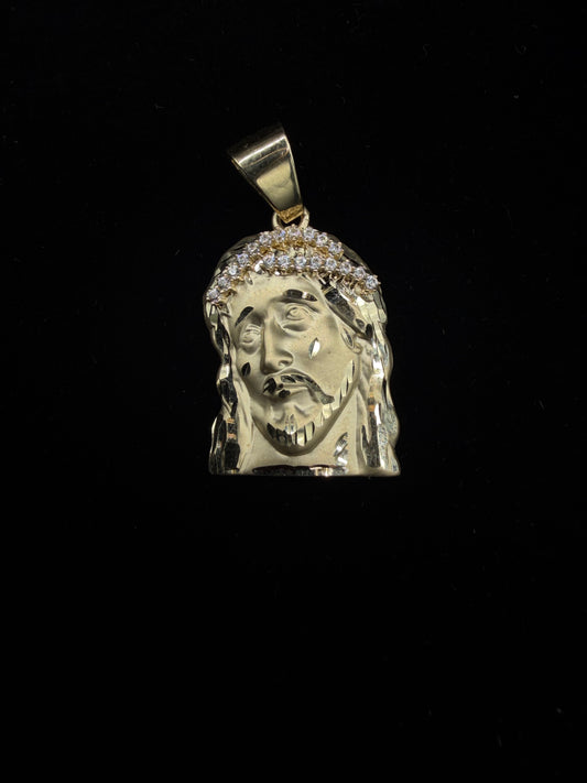 Jesus Face Pendant 10k Gold