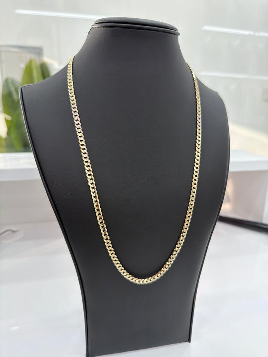 Hammered chain 10k 5 mm