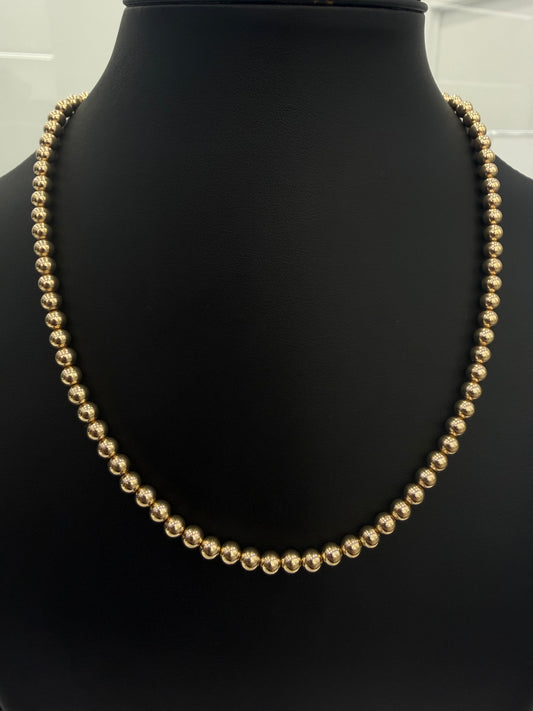 Women's Choker (Beaded) – 14K Gold