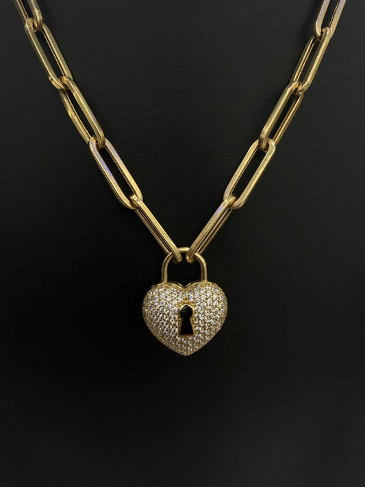 Women's Choker (Padlock) – 10K Gold
