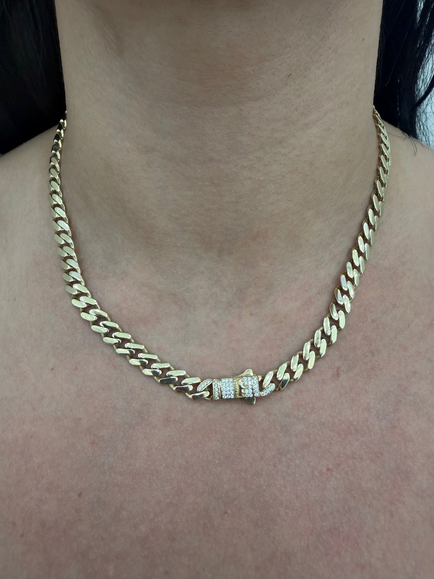 Monaco Chain (Hollow) – 10K Gold, 7 mm x 18”