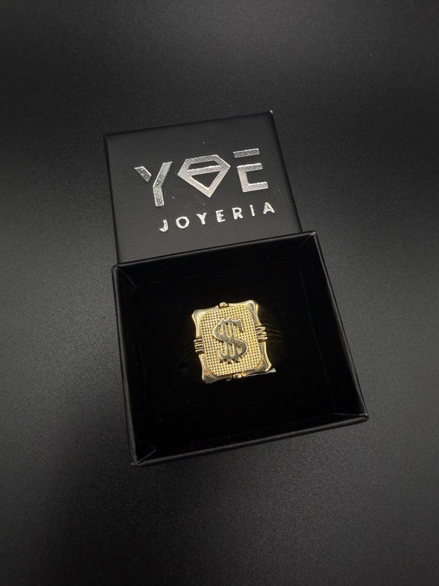 14k Gold Dollar Sign Ring, Size 11