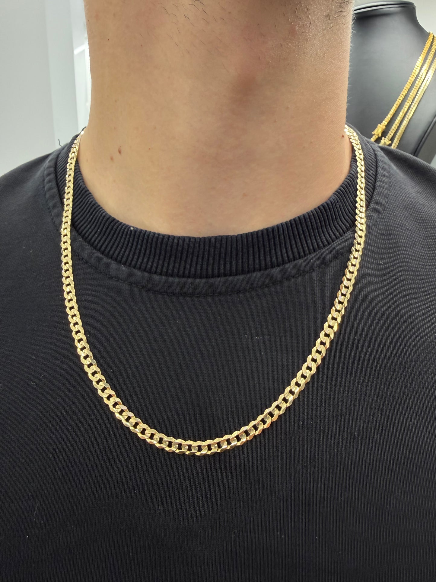 10K Gold Shine-Cut Chain, 5 mm