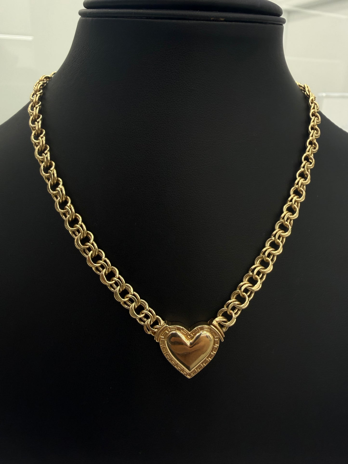 Women's Choker (Heart) – 14k Gold