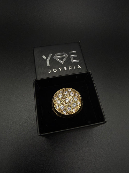 10K Gold Rosette Ring, Size 9 1/2