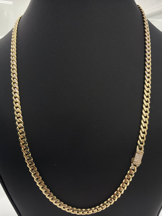 Monaco Chain 5.5 mm 10k Gold ( Hollow )