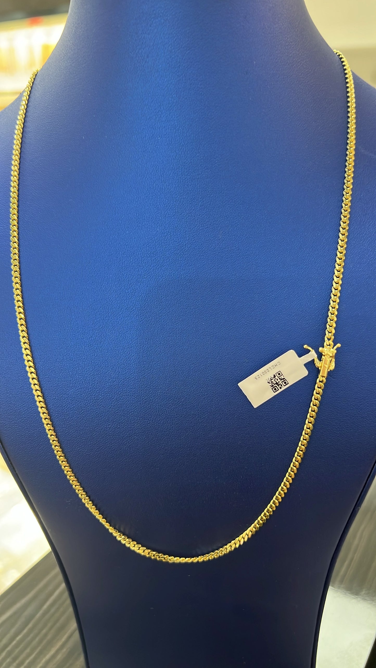 Miami Cuban link 3 mm x 24” 14k Gold