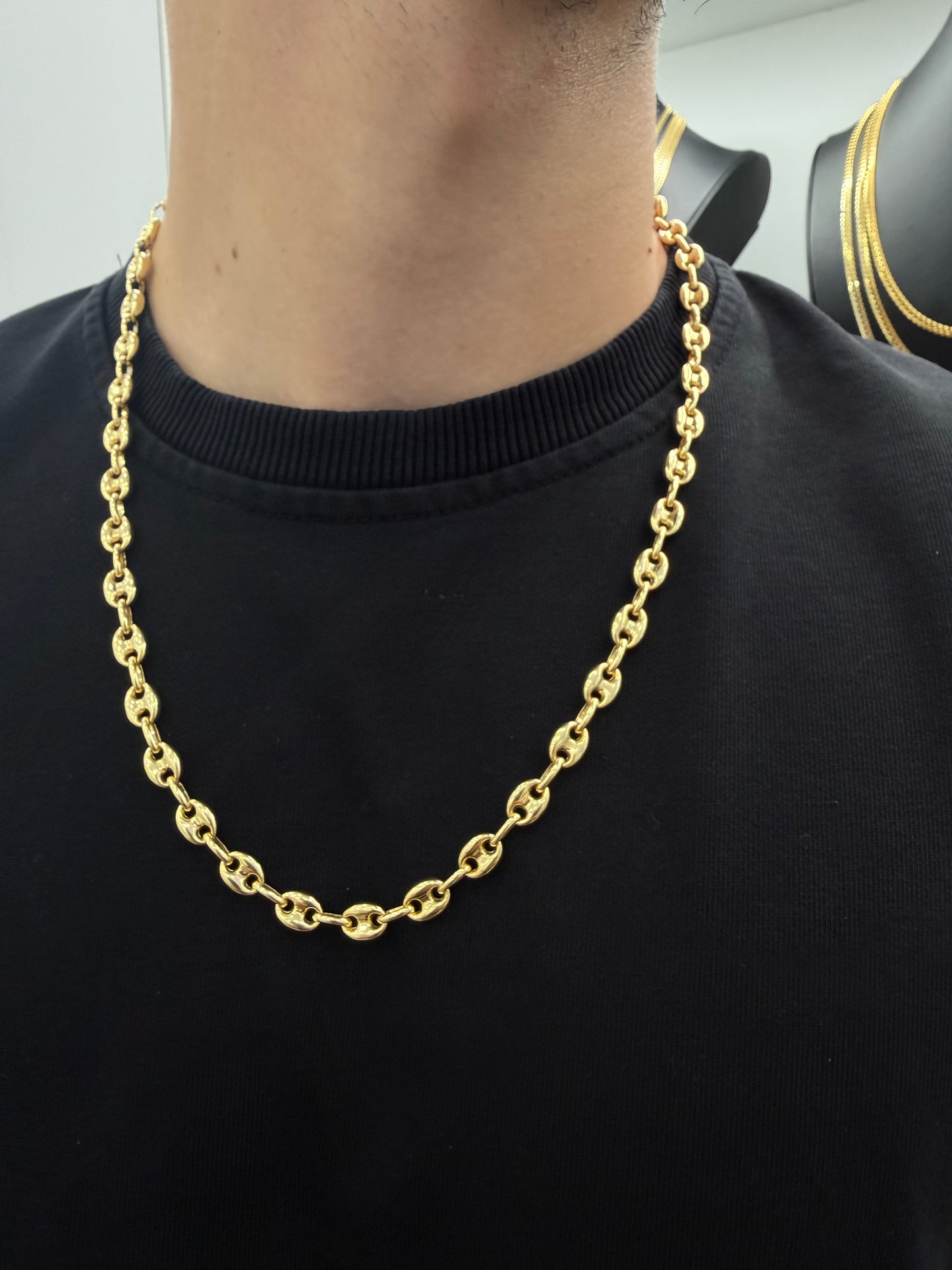 Gold Mariner Link Chain 7.5 mm 10k