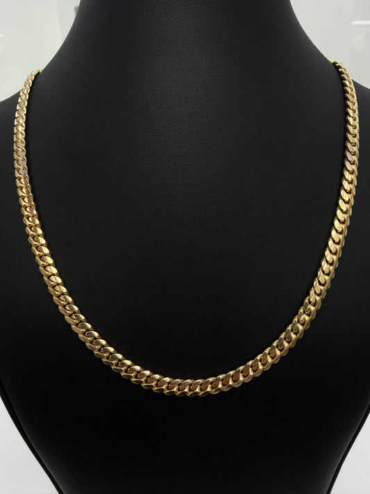 Solid Cuban Link Chain 10k 6 mm x 20 inches