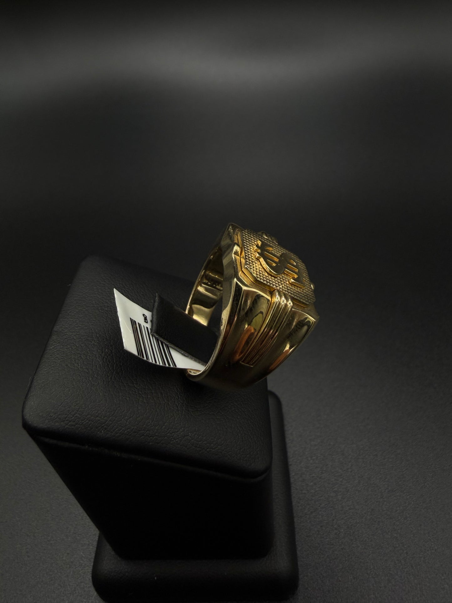 14k Gold Dollar Sign Ring, Size 11