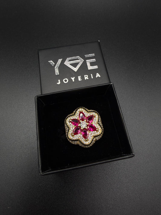 Women's Flower Ring, 10K Gold, Size 8