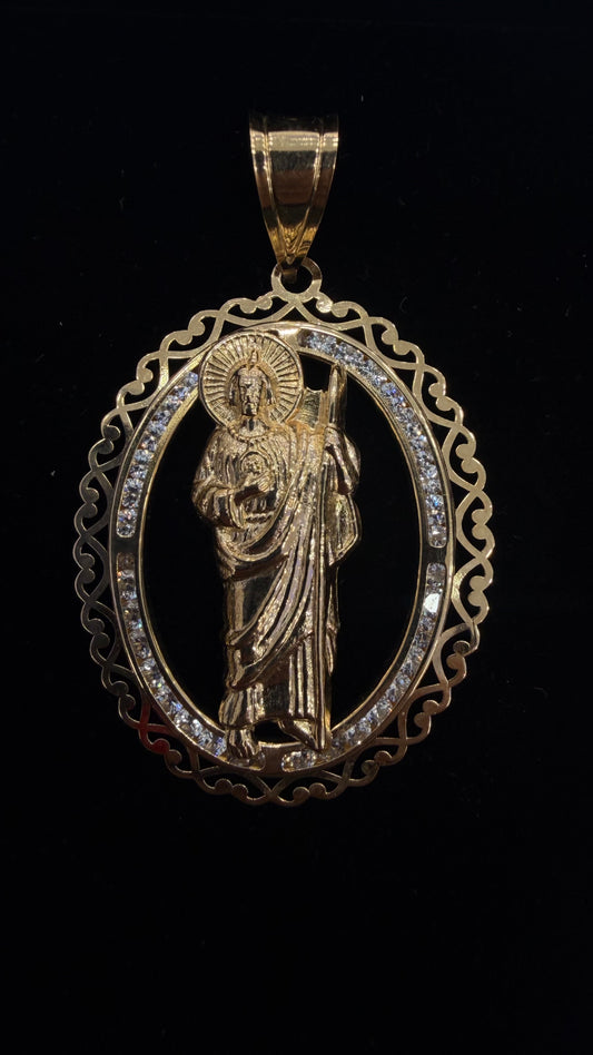 Saint Jude pendant 10k gold