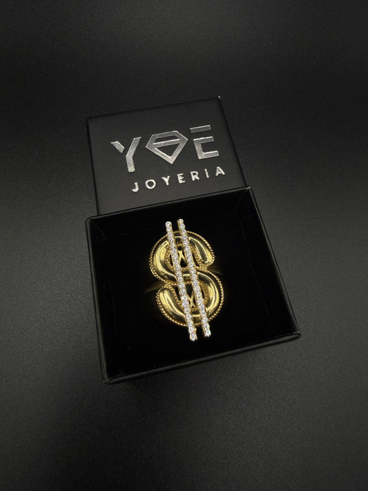 Dollar Sign Ring – 10K Gold, Size 10