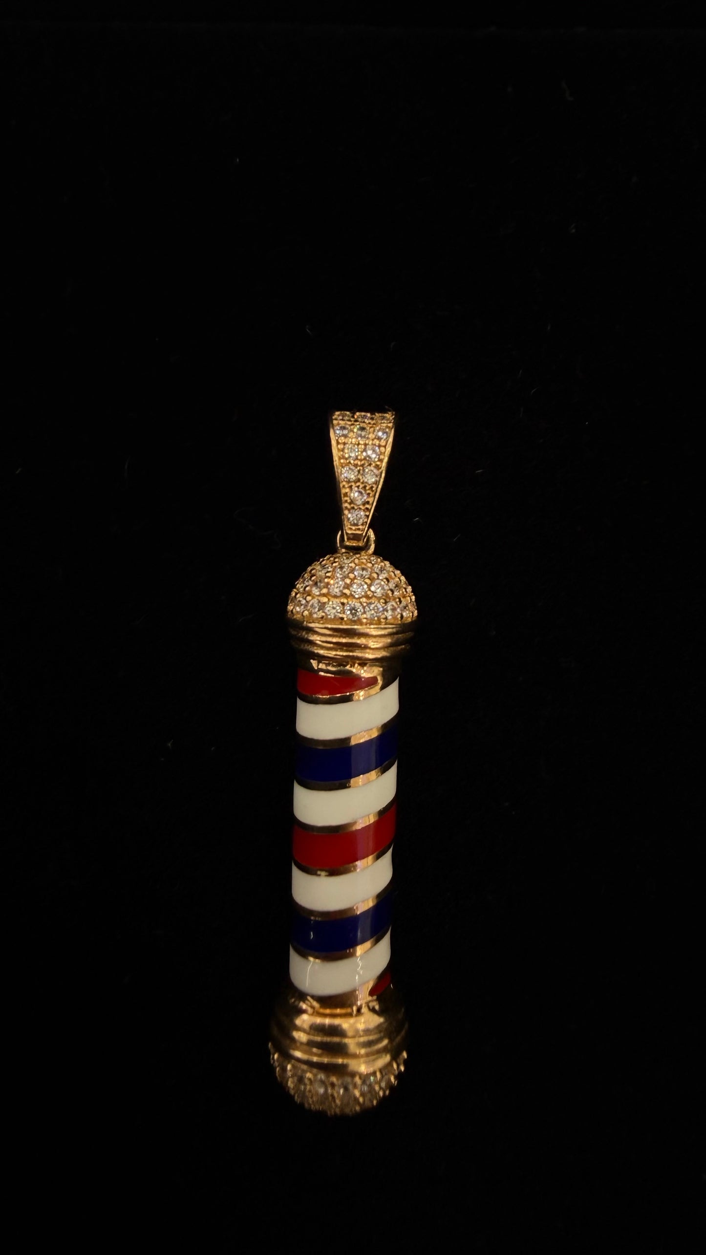 Barber Pole Pendant 10k gold
