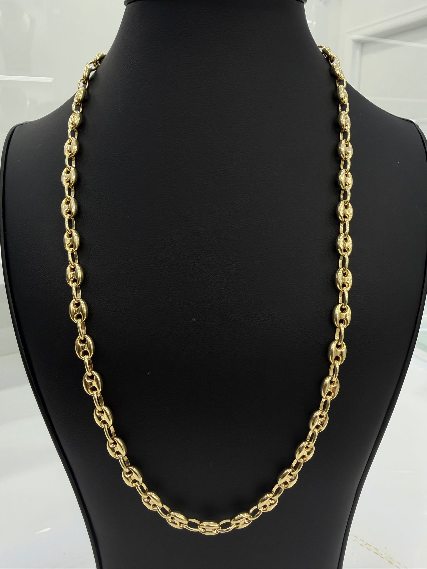 Gold Mariner Link Chain 7.5 mm 10k