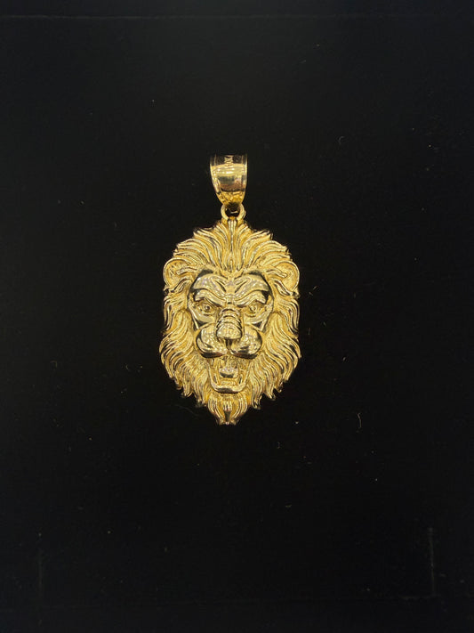 Lion Pendant Real 10k Gold
