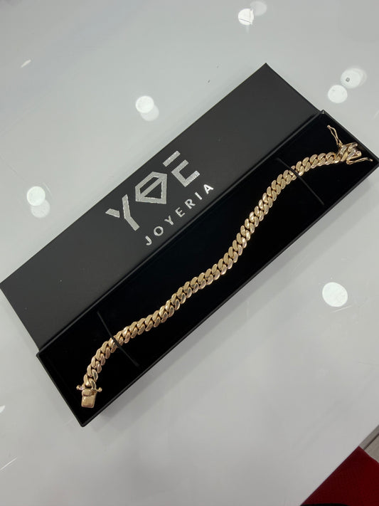 Solid 10k Gold Cuban Bracelet 7 mm