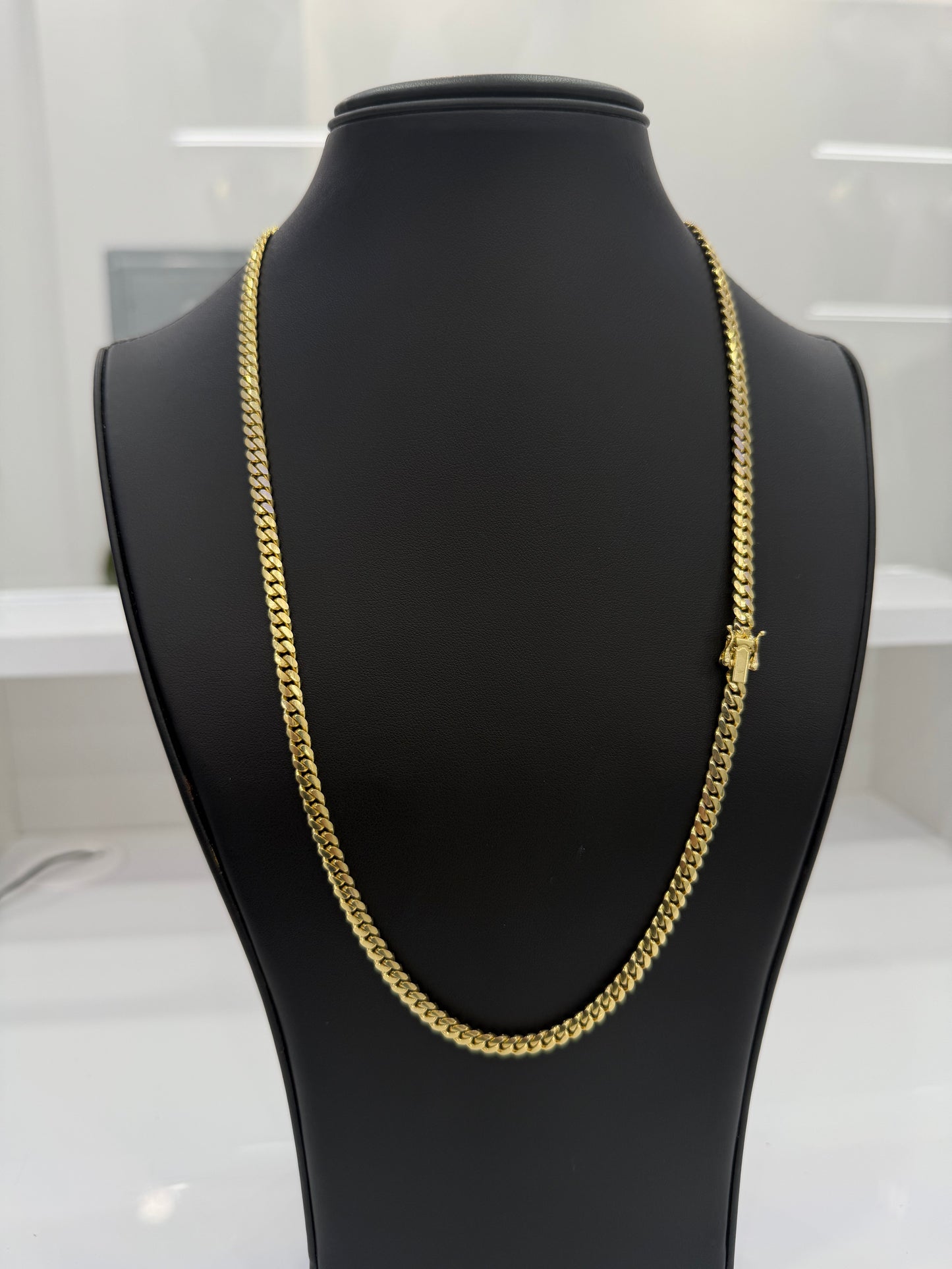 Solid Cuban Chain 10k 5 mm x 24”