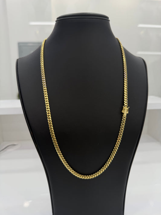 Solid Cuban Chain 10k 5 mm x 24”