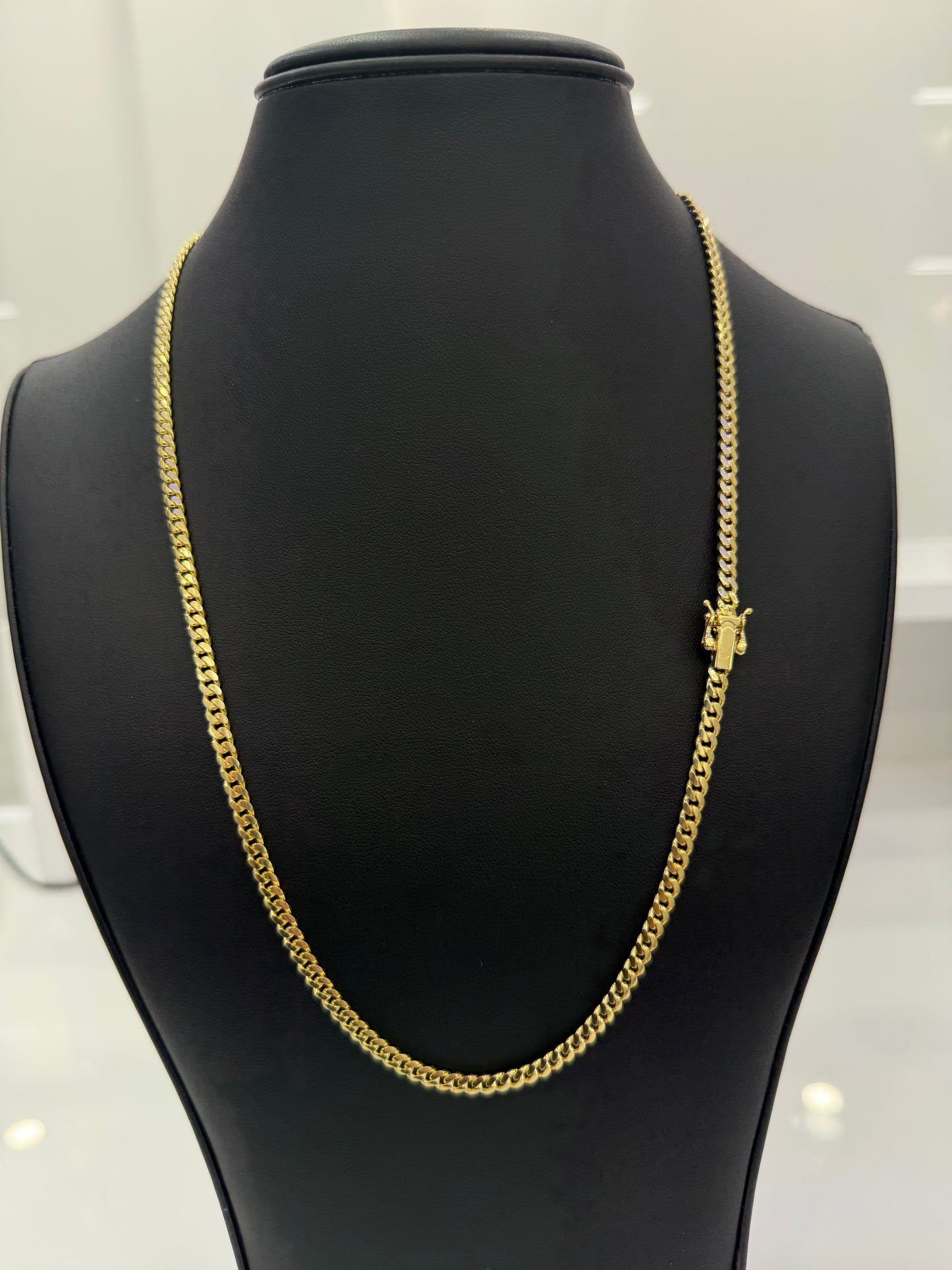 Solid Cuban Chain 10k 4 mm x 22”