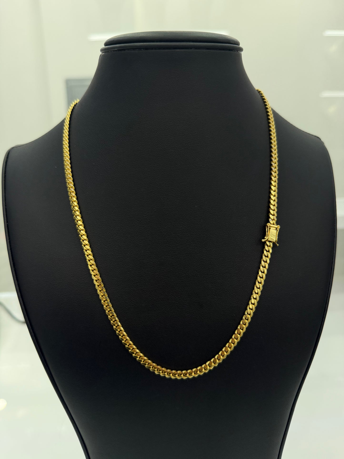 Solid Cuban Chain 10k 4 mm x 20”