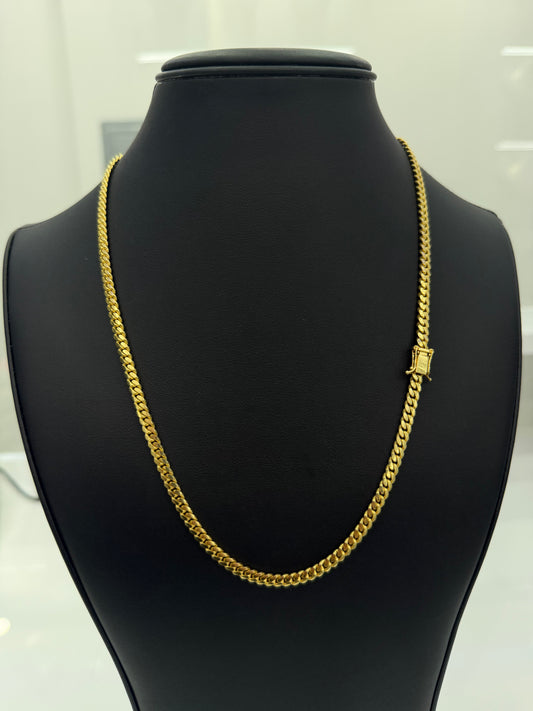 Solid Cuban Chain 10k 4 mm x 20”