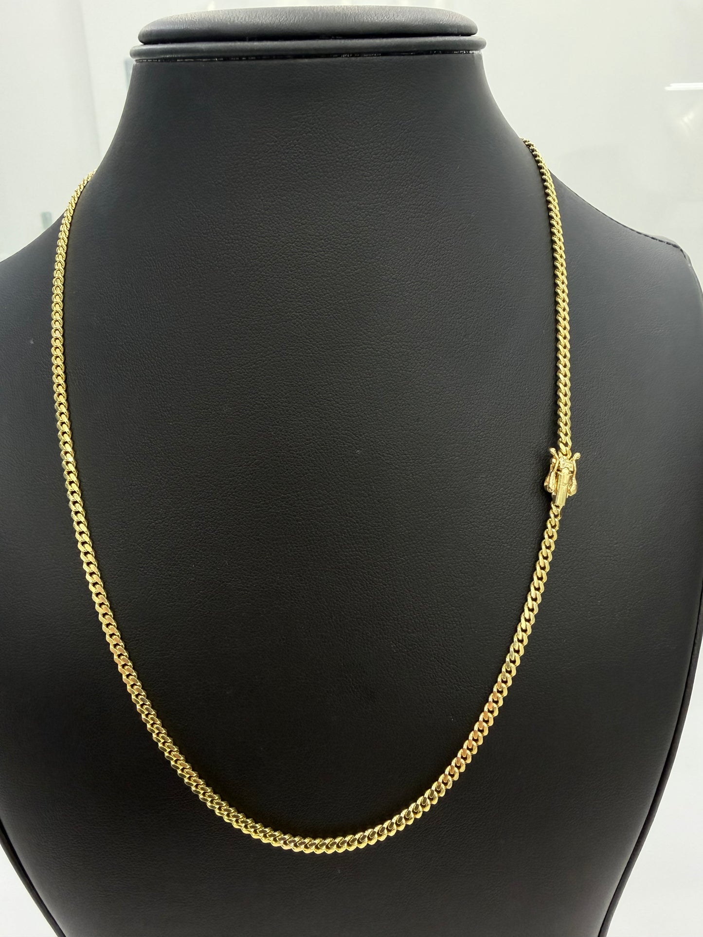 Solid Cuban Chain 10k 3 mm x 20”