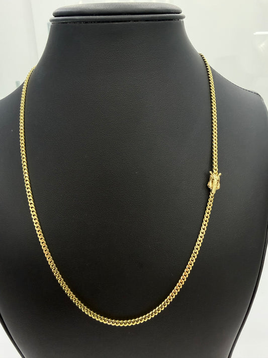 Solid Cuban Chain 10k 3 mm x 20”