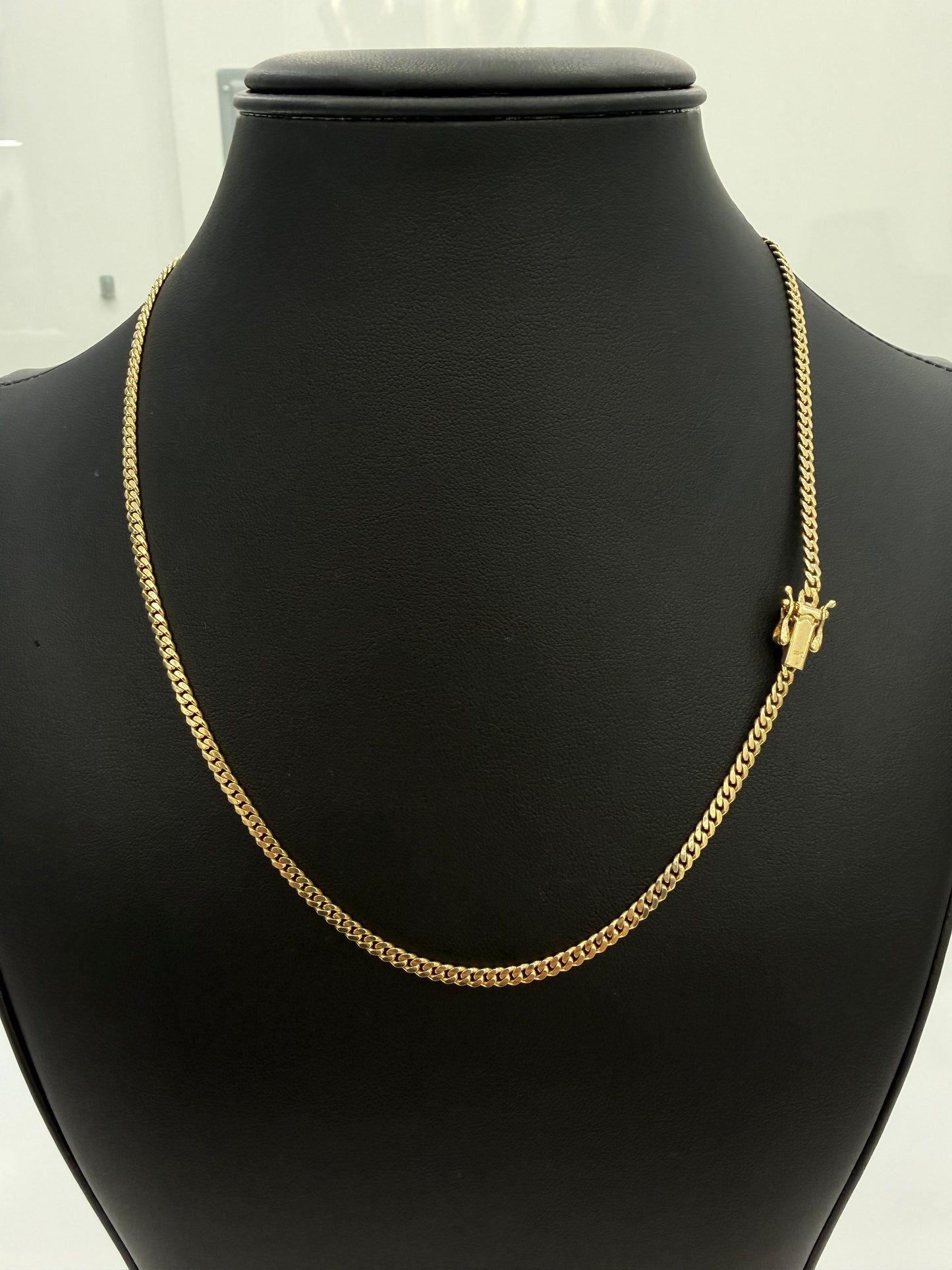 Solid Cuban Chain 10k 3 mm x 18”