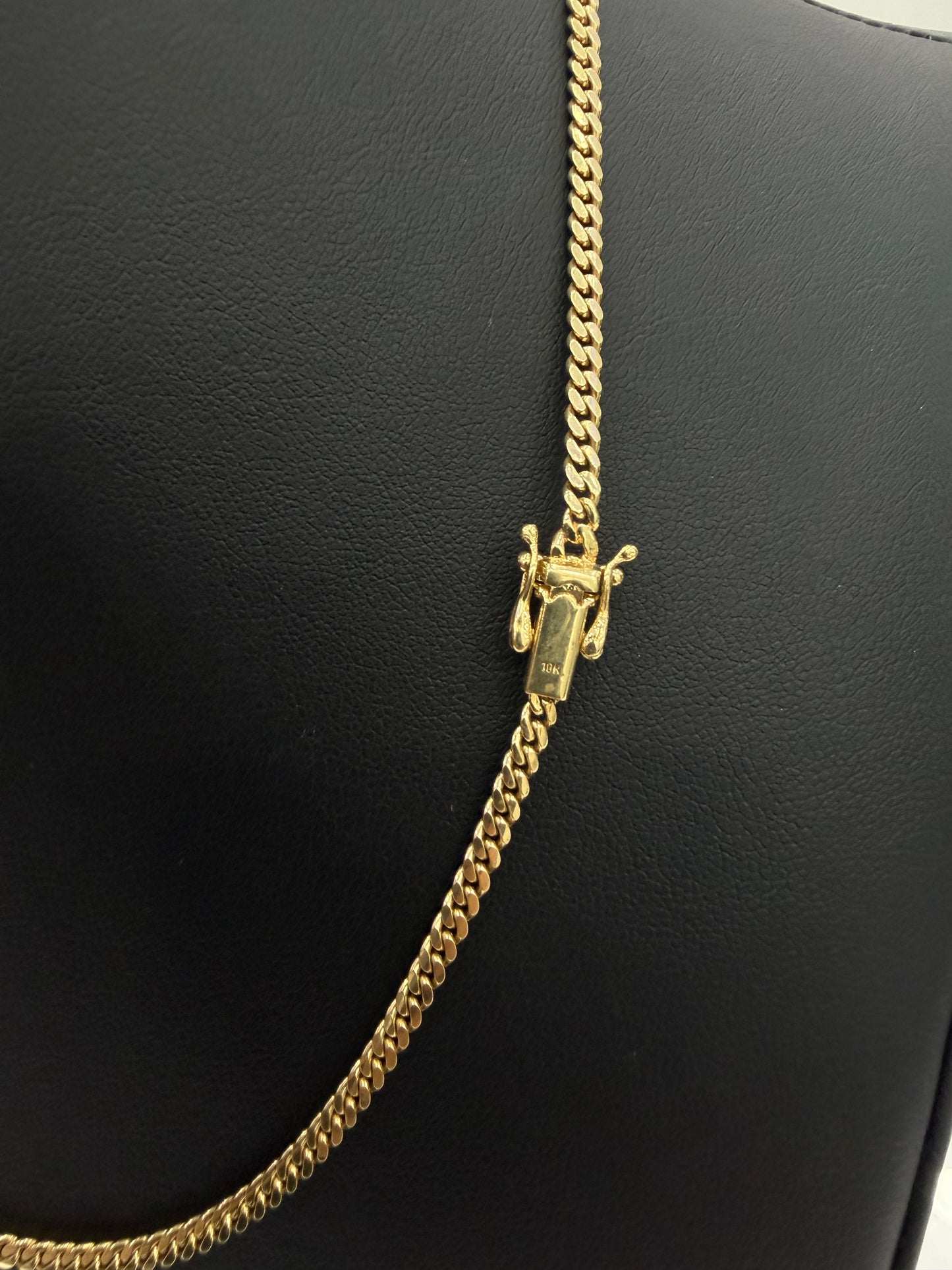 Solid Cuban Chain 10k 3 mm x 18”