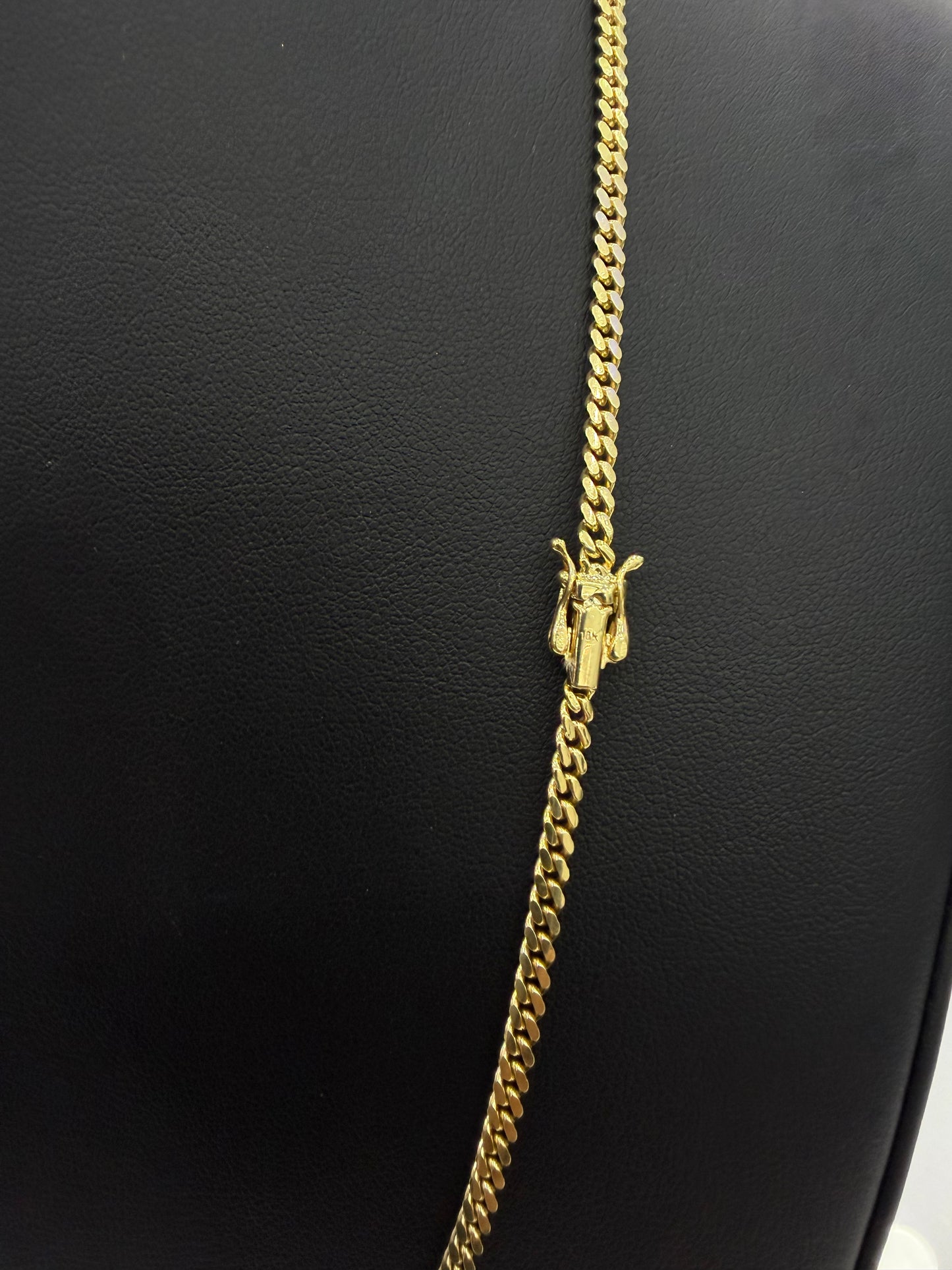 Solid Cuban Chain 10k 3 mm x 22