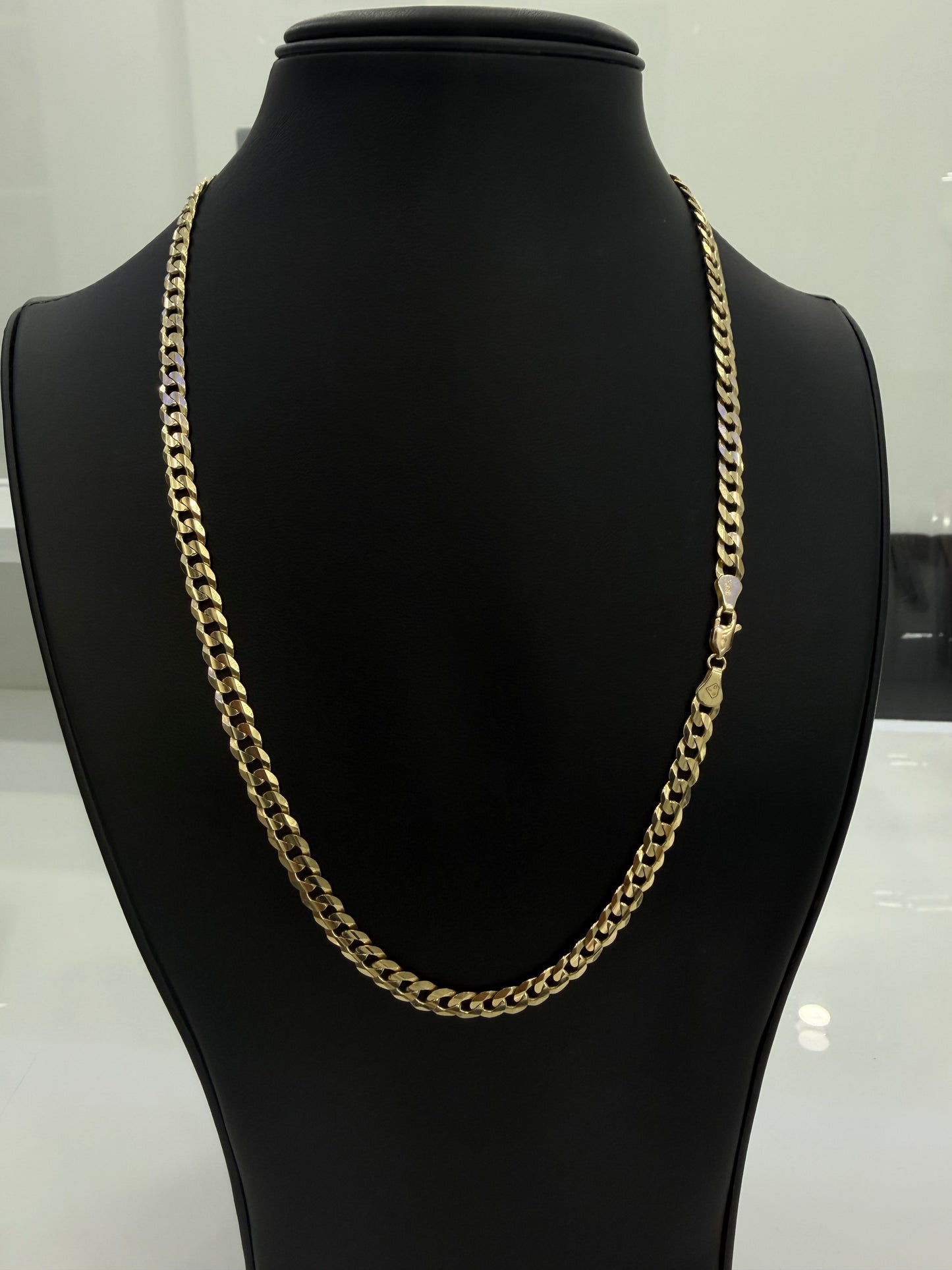 10K Gold Diamond-Cut Chain ( Sólid )