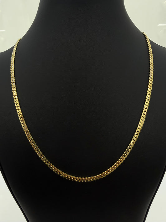 Solid 10K Gold Cuban Link Chain – 4mm